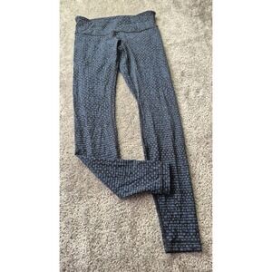 LULULEMON Deep Breath Crops Teal Shatter Weave Desert sz 8 Athletic Workout Gym